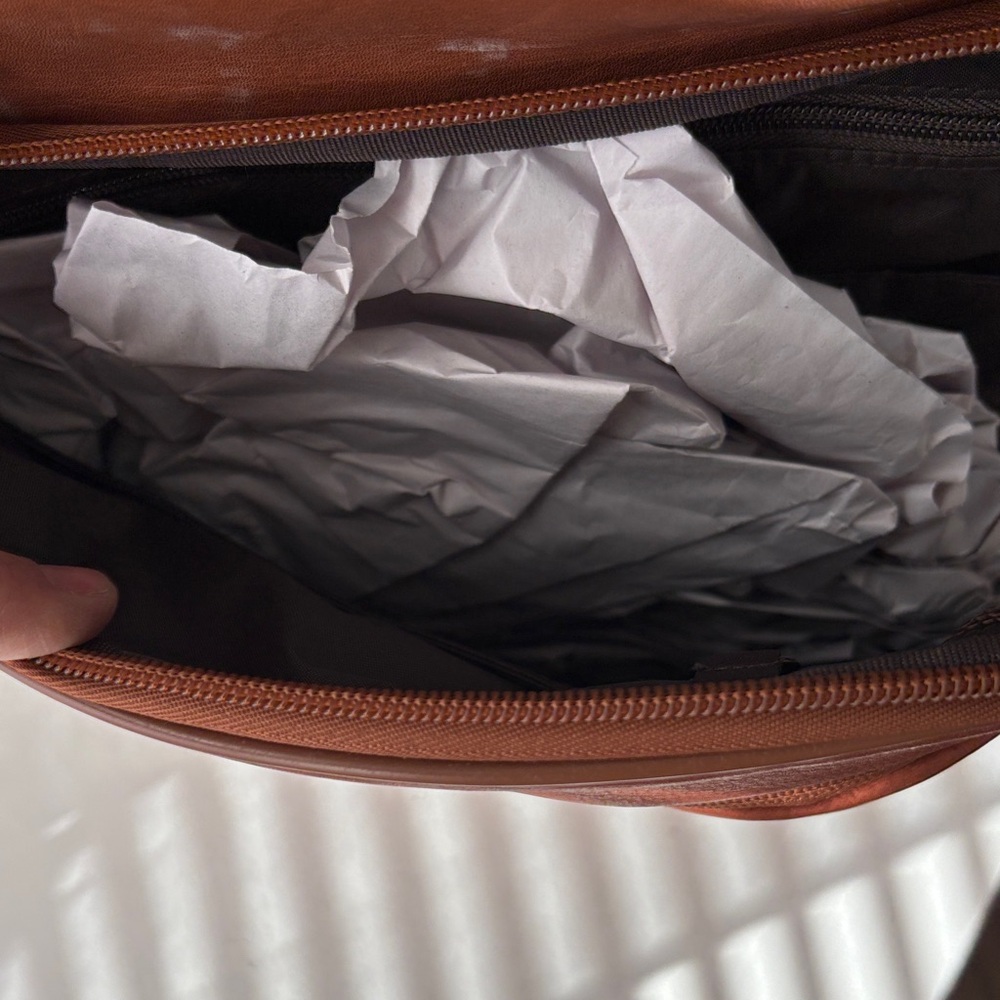 Kenneth Cole Tan Leather Backpack - Picture 4 of 7